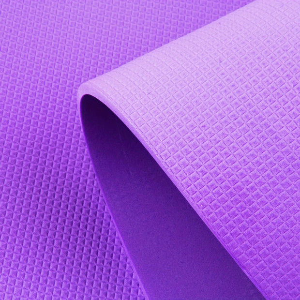 Purple Yoga Mat Thick Nonslip Yoga Mat with Strap Anti-Tear Exercise Fitness Mat for Yoga Pilates Floor Workout