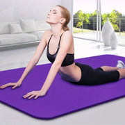 Purple Yoga Mat Thick Nonslip Yoga Mat with Strap Anti-Tear Exercise Fitness Mat for Yoga Pilates Floor Workout