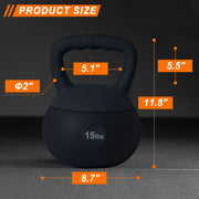 SogesPower Soft Kettlebells - Iron Sand Filled Weights Strength Training Kettlebells, Shock-Proof Weights And Wide-Grip Handle - For Men, Women & Children - Suitable for Home Gym Workouts - Perfect Gift for Fitness Enthusiast