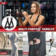 Resistance Bands Handle Bar Attachment Station Fitness Pulley Strap Exercise Home Gym Training Accessories Workout Equipments