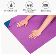Yoga towels, hot and spicy yoga mat towels Featuring grip points to absorb sweat and prevent slipping, suitable for hot yoga, Pi
