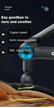 9 Heads 9 Gears Professinal Bally Total Fitness Massage Gun Small Golden Triangle Long Standby Bobbito Massage Gun