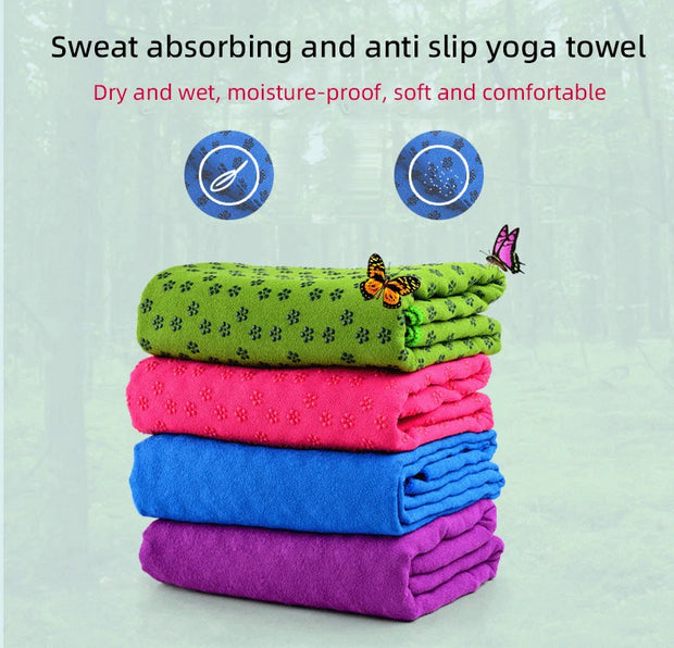 Yoga towels, hot and spicy yoga mat towels Featuring grip points to absorb sweat and prevent slipping, suitable for hot yoga, Pi