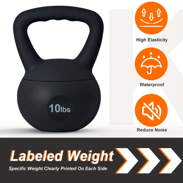 SogesPower Soft Kettlebells - Iron Sand Filled Weights Strength Training Kettlebells, Shock-Proof Weights And Wide-Grip Handle - For Men, Women & Children - Suitable for Home Gym Workouts - Perfect Gift for Fitness Enthusiast