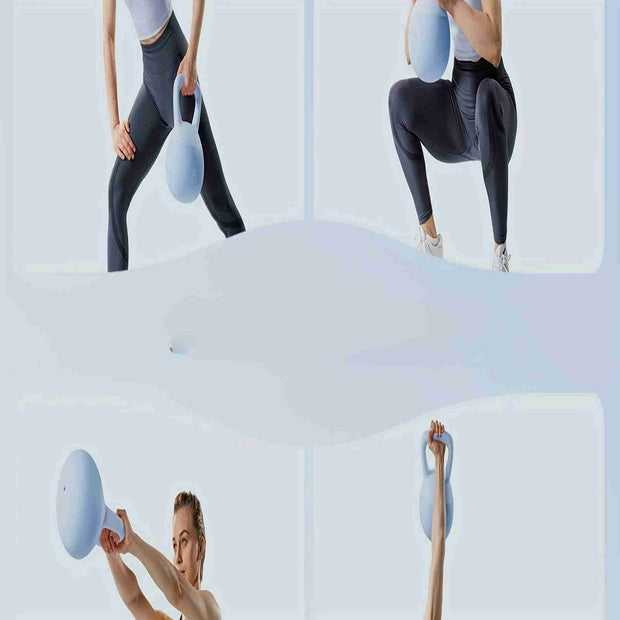 MERACH 25lb soft kettlebell in blue and purple for home fitness workouts